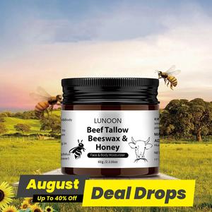 60g Beef Tallow & Honey Moisturizer, Deep Hydrating Nourishing Moisturizing Face Cream, Moisture Scented Face Cream, Face Smoothing Lotion Gift, Hydrate Skincare Products, Facial Moisturize, Face Moisturizers, Natural Soothing Cream, Moisturizing Body