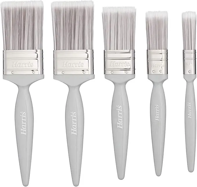 Walls & Ceilings Paint Brush Set | Pack of 5 | 0.5", 1", 1.5", 2", Grey