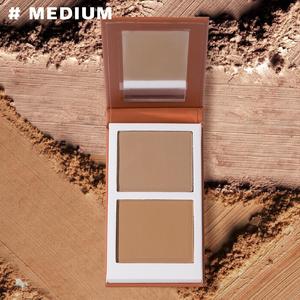 2 Color Contouring Palette, 1 Count Long-lasting Matte Buildable Contour Bronzer Palette, Cheek Contour Press Powder, Makeup Gift for Women, Daily Makeup