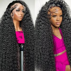 Kinky Curly Lace Front Wigs Human Hair 13x4 Transparent Deep Curly Human Hair Wig for Women 13x6 Deep Wave Frontal Wigs Human Hair Pre Plucked with Baby Hair