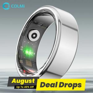 ColMi Smart Ring, IP68 & 3 ATM Waterproof Fitness Tracker Ring, Sports Ring for Men & Women, Compatible with Android & iOS