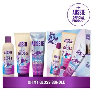 Aussie Oh My Gloss Hydrating Giftset: Shampoo, Conditioner, Serum