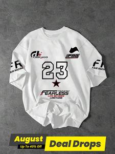 Men's Regular Fit Graphic Print Round Neck Tee, Classic Style Casual Short Sleeve Crew Neck Top for Summer, Fashion Men's Top for Daily Wear, Casual Streetwear Tops