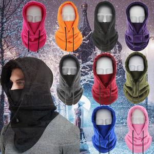 Solid Color Drawstring Closure Balaclava Hat, Windproof Neck Gaiter Hood, Lightweight Warm Winter Headgear Balaclava Hat for Ski and Outdoor Enthusiasts