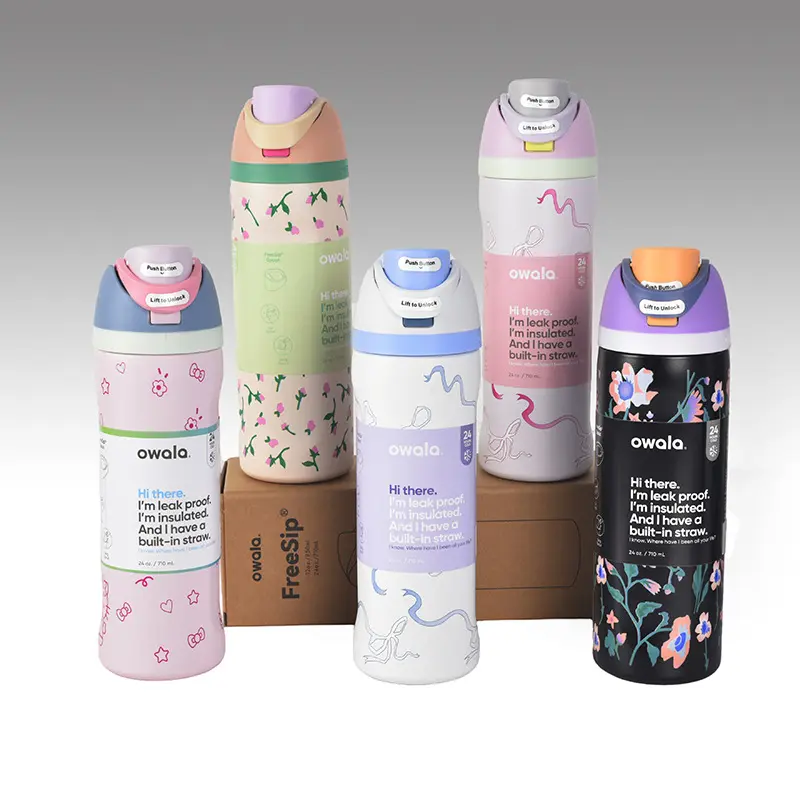 32 Oz Insulated Stainless Steel  Cup Water Bottle with Straw, BPA-Free Sports Water Bottle, Great for Travel Drinkware Flasks