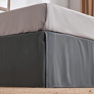 HL Fitted Bed Skirts Valance Sheets Bed Frame Covers Bed Cover Luxury Plain Dyed Pleated Poly Cotton Bed Base Under Mattress Bedding Clearance Stock Bedding Navy Sheets Cute Bedding Sets Single Bedding Sets Clean Girl Bedding Egyptian Cotton Bedding