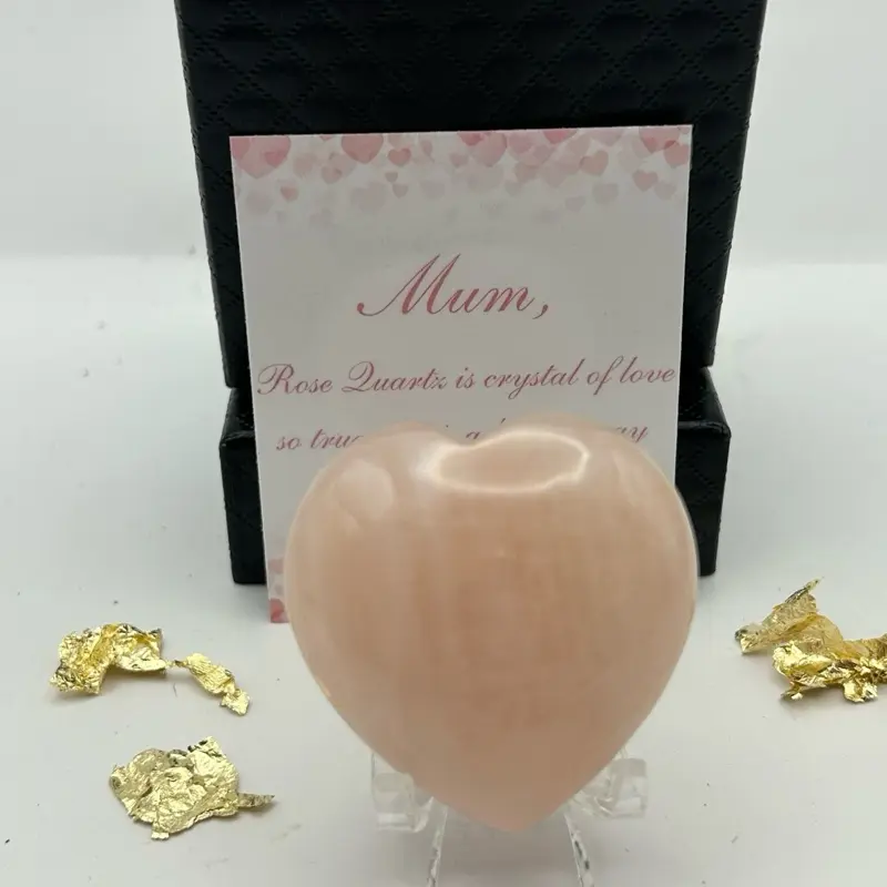 Gift boxed Rose Quartz heart