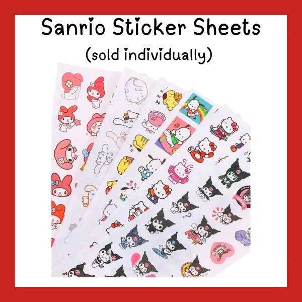 Sanrio Sticker Sheets - Perfect for Crafts, Journals & Decorating