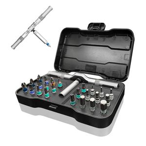 SEESE 24-in-1 Magnetic Screwdriver Bit Set, Household Repair Toolkit with T-Shaped Ratchet Handle, Portable Precision Hand Tool Kit, fathersdaygift