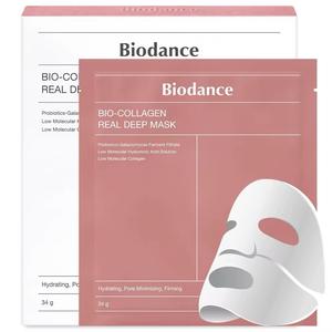 4pcs Biodance Bio-Collagen overnight Real Deep Mask - Hyaluronic acid Face Mask 34g x 4pcs Skin Repair peel off pdrn jelly care