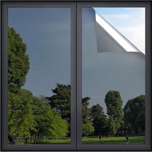 One Way Mirror Privacy Window Film, 1 Roll Removable Window Privacy Film, Decorative Decal for Home, Office, Nursery, Bathroom, Bedroom