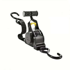 Aluminum Alloy Ratchet Tie Down Kit, 1 Count Automatic Retractable Cargo Tie Down Kit, Perfect Holiday Gift, Heavy Duty, Industrial, Parts, for Metal Hardware, Black, Mini Gadgets