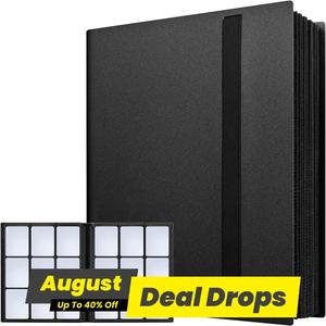 9-pocket Trading Card Binder with 360 Degree Protection, Trading Card Album Box, Side Loading Card Holder for Baseball, Football, Mtg, Tcg, Sports & Game Cards, without Cards, Best Friend Gifts, Gifts for Kids, Toploader Cards Hobby Box, Card Sleeves