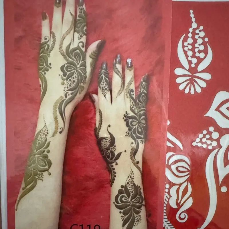 Arabic henna stencils