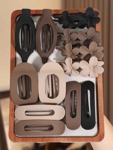 12pcs Duckbill Clip, Female Back Head Flat Claw Clips, Flat Oval Duck Clip, Women Flat Clip, Suitable for Thick Hair Hairpin, Matte Large Duckbill Clip, Strong Fixation No Slipping Hair Clips, Multicolor Gift