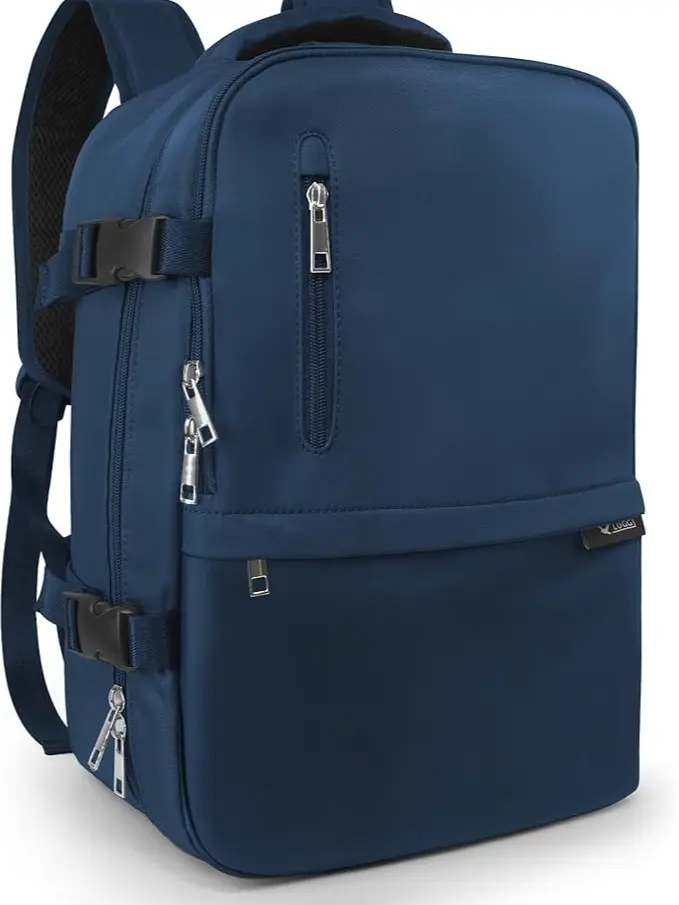 Ryanair Underseat Waterproof & Durable Travel Backpack- Fits 15" Laptop - Anti-Theft Pocket - Multiple Compartments for Storage - Lightweight Carry-On Cabin Bag - 20L - Navy - 40x20x25cm