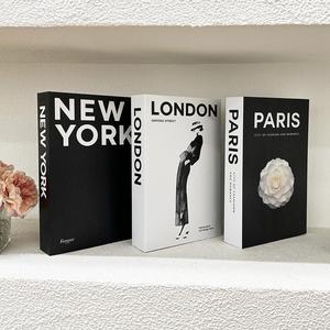 Modern Foldable Fake Book (3counts), City Theme Fake Book, Book Shaped Photo Props, Desktop Ornaments for Home Decor, Gift for Boyfriend, Valentine's Day Gift, Room Decor
