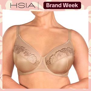 HSlA Pearl Shimmer Unlined Full Coverage Comfort Plus SizeUnderwire Women Bra
