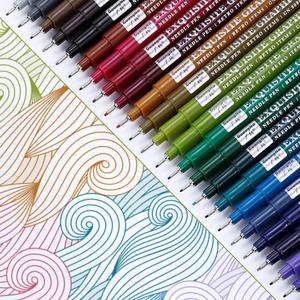 Needle Pen, Fine Point Pen with 12/24 Colors, Waterproof Archival Ink, 0.5mm Fineliner Ink Pens for Artist Illustration, Sketching, Anime, Manga, Technical Drawing and Scrapbooking