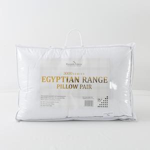Egyptian Cotton Hotel Pillow Pair | Spring Summer Ultra Soft Breathable Cooling Pillows | Hypoallergenic Down Alternative Support Pillows (Set of 2)