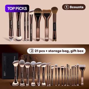 MAANGE 8pcs Makeup Brush Set, Foundation Brush Powder Brush Contour Brush Concealer Brush Nose Contour Brush Tapered Brush Eyeshadow Brush Smudge Brush Detail Brush, Soft Makeup Brushes Cosmetic Brushes for Foundation, Blush, Eyeshadow & Concealer