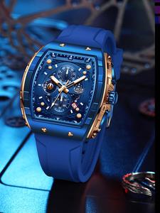 Men's Sporty Waterproof Quartz Watch, Fashionable Luminous Watch with Calendar Display for Party, Daily Clothing Decor, Trendy All-match & Exquisite Watch for Gift with Box