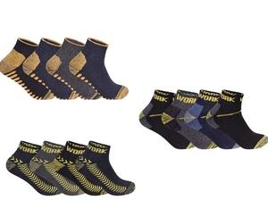 Findfashion Men's Casual Wear Heal Toe Padded Work Trainer Socks For Gents One Size Fits All Shoe Size UK 6-11/EU 39-45