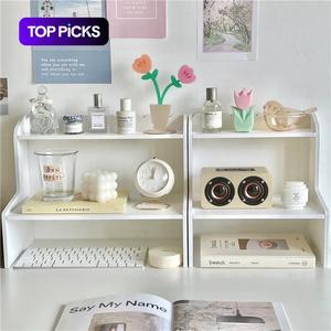 Double Layer Storage Rack, Desktop Organizer Shelf, Student Dormitory Organizing Stand, Multi-Functional Makeup & Desk Supplies Holder, Desk Tidy