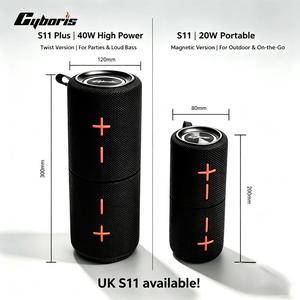 CYBORIS S11 Plus/S11 2 in 1 Bluetooth Speaker 40W/20W Magnetic/Twist version Clear Speaker Sound Stereo 18m link distance IPX6 Waterproof subwoofer bass Outdoor Speaker home sound system party speaker Underseat Car Subwoofer for Bathroom Outdoor