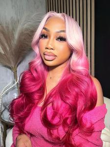 30 Inch Deep Pink Long Hair Body Wavy Wigs for Women, Gorgeous Fluffy Wigs without Bangs, Synthetic Wigs for Party, Daily Use, Body Wave Wigs for White Women