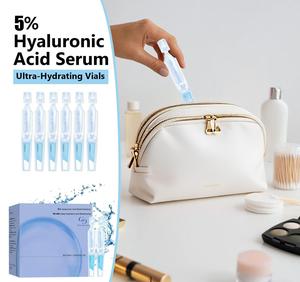 5% Hyaluronic Acid Serum, 30pcs Moisturizing Essence, Lasting Moisturizing, Anti-Wrinkle Anti-Aging Skin Care, Make Skin Younger-Looking, Portable Ultra-Hydrating Vials Suitable for Travel, Women Gift