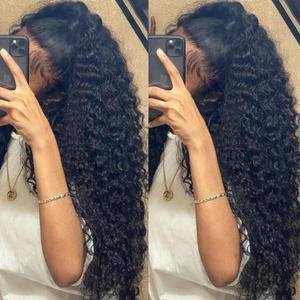Bling Hair Deep Wave 13x6 Lace Front Human Hair Wig For Women 13x4 Curly HD Transparent Lace Frontal Wigs Wet and Wavy Pre Plucked Natural Hairline
