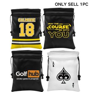 Golf Valuables Pouch, Golf Pouch Bag With Drawstrings, Golf Tee Bag Pouch, Golf Ball Bag For Men Women, Sports & Outdoor Accessories