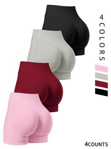 Women's Solid High Waist Sports Shorts, Breathable Comfortable High Waisted Shorts, Ladies Sportswear for Indoor Outdoor Exercise Wear, Gymclothes, Athletic Shorts, Athletic Bottoms