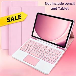 iPad Case for 11 inch A16 with Touch Bluetooth Keyboard Tablet Case Colorful Backlight Pen Slot Compatible Perfect Fit for 11 inch A16 Model