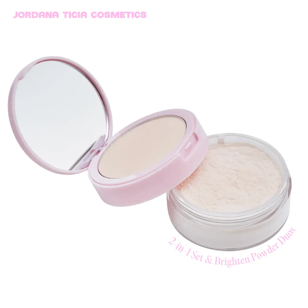 Large Set and Brighten Powder Duo - Jordana Ticia Makeup (Setting Powder)