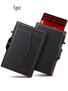 Men's Ultra-Thin Smart Anti-Radiation Card Wallet, Front Pocket Pop-Out Design with ID Window, Perfect Gift for Husband or Father, Rfid Card Holder