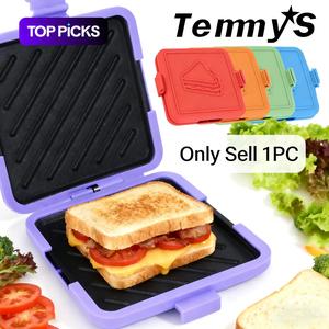 Microwave Sandwich Maker Toasite Non-Stick Grill Plate, No Power Needed, Wireless, Time-Saving, Quick, Dishwasher Safe