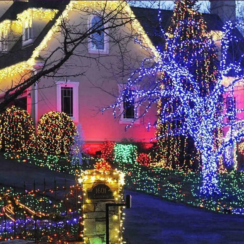 50/100/200 LED Outdoor Garden Solar Power Fairy Lights String Party 7/12/22m UK outdoor  light