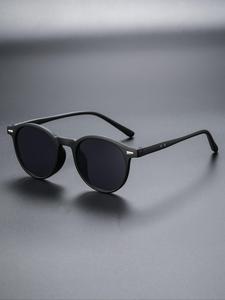 Unisex Vintage Trendy Cool Full Rim Sunglasses, Retro Round Frame Sunglasses for Everyday Use, Fashion Accessories for Outdoor Activities