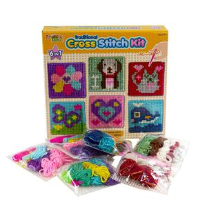 The Magic Toy Shop 6 in 1 Traditional Cross Stitch Kit for Kids