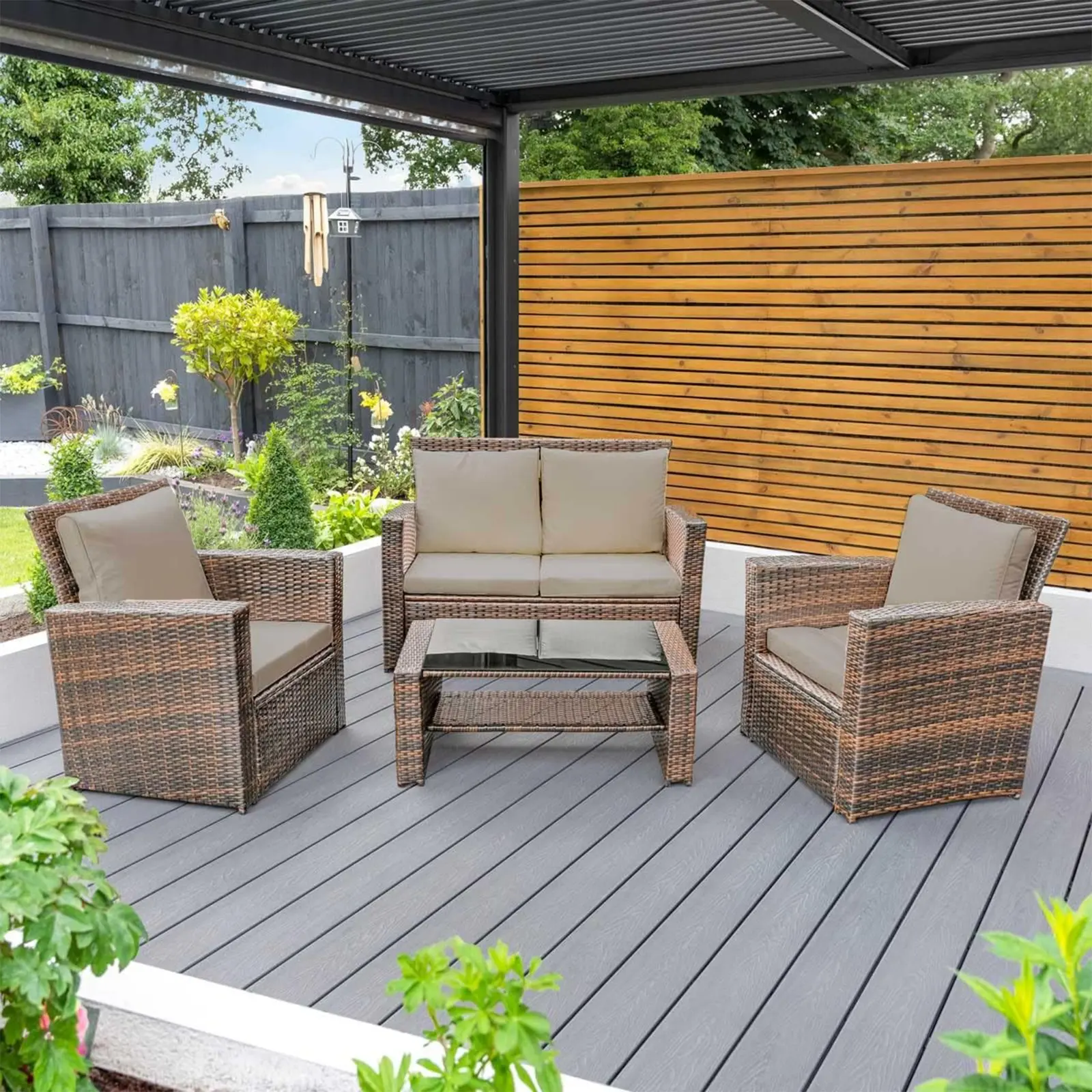 Cushion Pads for Keter Allibert California Rattan Garden Furniture deal for Sofa & Armchair Enhance Outdoor Comfort & Style with High-Quality, Durable Cushions Perfect for Your Patio and Garden