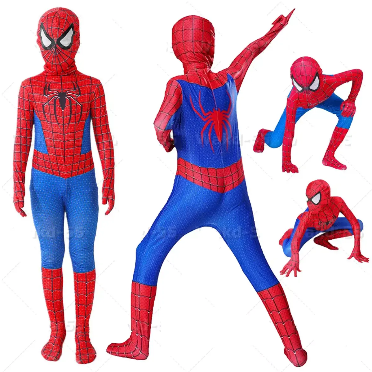 Kids SpiderMan Cosplay Costume Bodysuit Tobey Maguire Outfits Boys Jumpsuit 3-7Y Ramdan sale 50% off on Ramdan