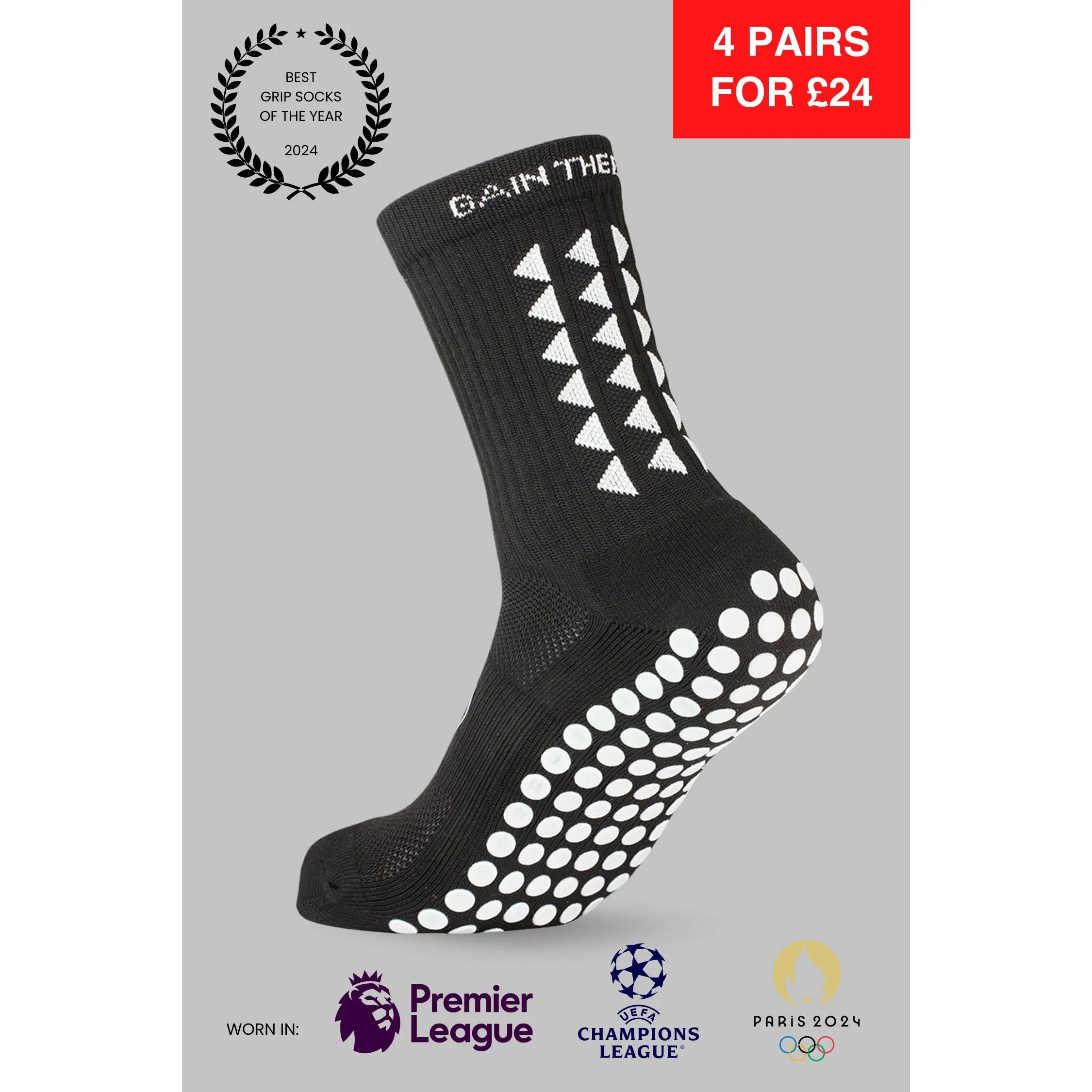 GRIP SOCKS 2.0 MidCalf Length - Black