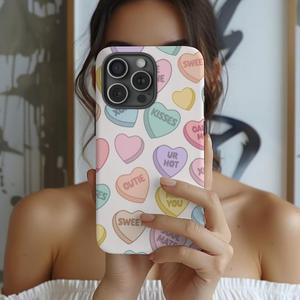 Cute Heart Pattern Phone Case, Fashion Phone Protective Case, Phone Accessory Compatible with iPhone 11 12 13 14 15 16 Pro Max