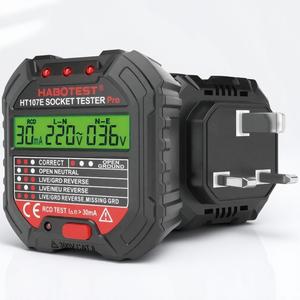 Professional Voltage Tester & RCD Circuit Analyzer | 5/30mA Earth Leakage Detection, Socket Tester, Electrical Safety Tool for Home & Electrician Use | Quick Fault Check, Easy & Reliable, Power Circuit Tester