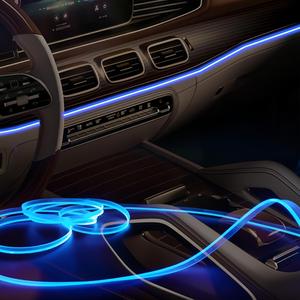 Smart Remote Control Car Interior Atmosphere Light, 64 Color Changing Fiber Optic Car Interior Ambient Light, Decorative Light for Car Home