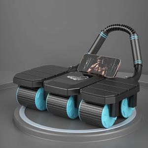 6-Wheel 8-Support Abdominal Muscle Roller, Automatic Rebound Ab Wheel for Home Gym Core Training