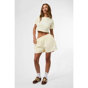 Kaiia Puff Print Sweat Shorts Lemon