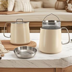 Stainless Steel Oil Dispenser with Filter, 4 Counts/set Large Capacity Oil Storage Container, Kitchen Utensils & Gadgets for Home Dining Room Barbecue